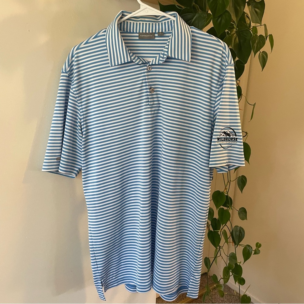 Ashworth striped golf shirt
